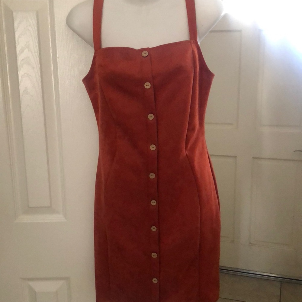Iris new rust suede fall dress